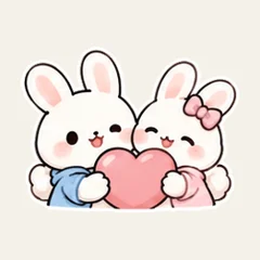คู่รักกระต่ายส่งความห่วงใยทางไกล