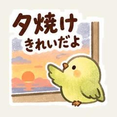 小鳥の夕焼けきれいだよ