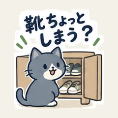 ねこの靴ちょっとしまう？
