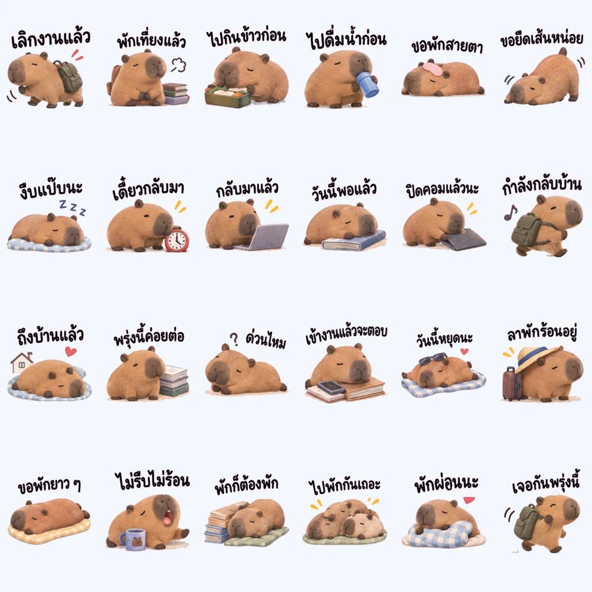 คาปิบาราชิล ถึงเวลาพัก — ตัวอย่างครบ 24 ภาพ