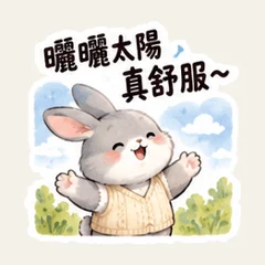 灰色うさぎのゆっくり見守り散歩