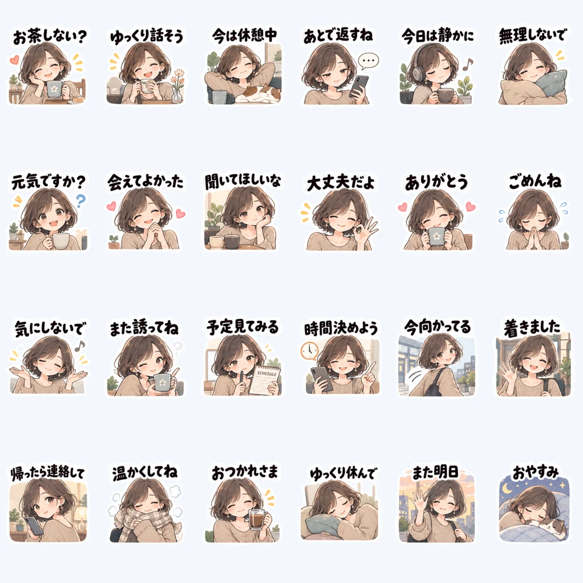 คุยสบาย ๆ กับชานม — ตัวอย่างครบ 24 ภาพ