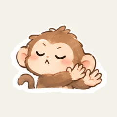 おちゃめな子ザルの友達ツッコミ