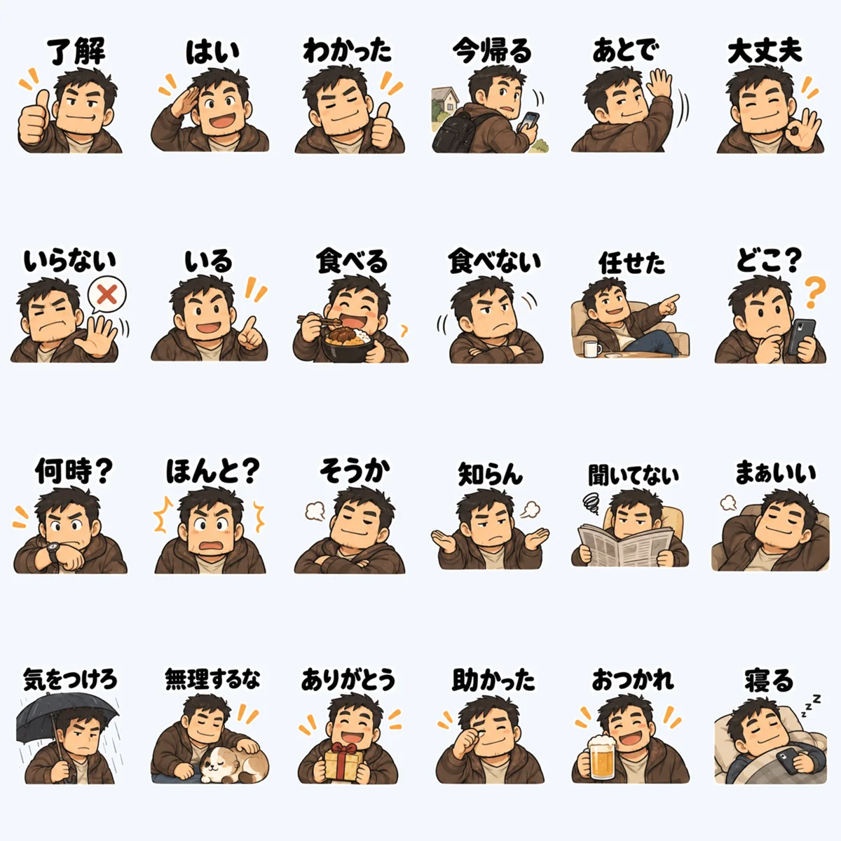 คำตอบสั้น ๆ ของพ่อ — ตัวอย่างครบ 24 ภาพ