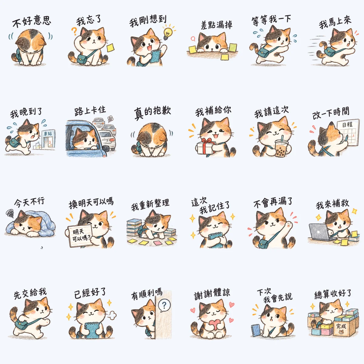 Calico Fixes It — All 24 stickers